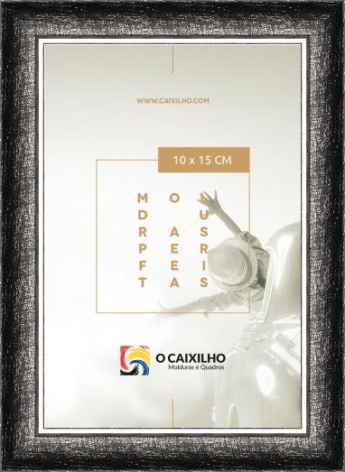 Moldura preta para posters, fotos e quadros nas medidas standard