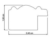 Molduras para fotos e pinturas de criança | Moldura Azul de 2.4 cm | Perfil da moldura