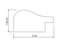 Moldura castanha bichada para quadros | Perfil da moldura