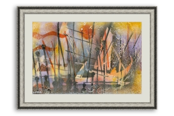 Moldura prata estanho por medida para os seus quadros | Quadro pronto
