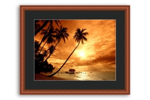 Moldura castanha para todo o tipo de trabalhos | Quadro pronto