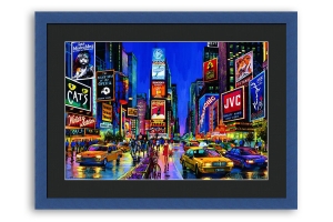 Moldura Azul para puzzles por medida | Quadro pronto