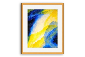 Moldura amarela por medida para quadros | Quadro pronto