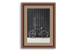 Moldura castanha bichada para quadros | Quadro pronto
