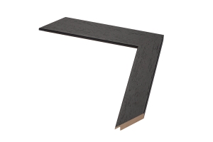 Comprar molduras por medida online | Moldura Preta | Perfil e amostra