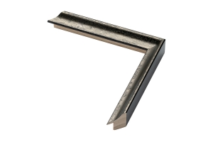 Moldura prata para quadros por medida | Perfil e amostra