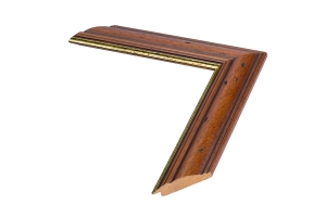 Moldura castanha para todo o tipo de trabalhos | Perfil e amostra