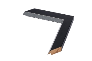 Molduras para fotos e puzzles | Moldura preta e prata | Perfil e amostra