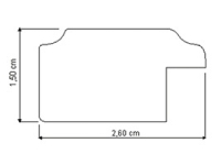 Molduras para puzzles | Moldura castanha de 2 tons | Perfil da moldura