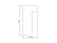 Molduras para quadros | Moldura preta alta | Perfil da moldura