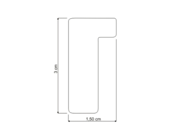 Molduras para quadros | Moldura preta alta | Perfil da moldura