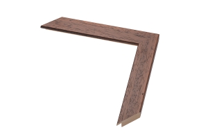 Molduras por medida | Moldura castanha bichada | Perfil e amostra