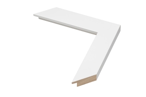 Moldura branca para quadros | Perfil e amostra