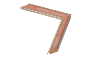 Comprar molduras para quadros | Moldura Salmão | Perfil e amostra