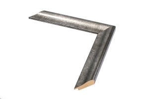 Comprar molduras online | Moldura prata escura | Perfil e amostra