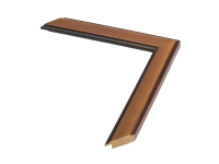 Molduras para puzzles | Moldura castanha de 2 tons | Perfil e amostra