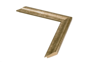 Moldura dourada para quadros por medida | Perfil e amostra