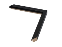 Comprar molduras por medida para quadros | Moldura preta | Perfil e amostra