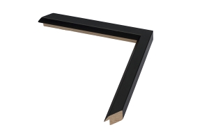 Comprar molduras por medida para quadros | Moldura preta | Perfil e amostra