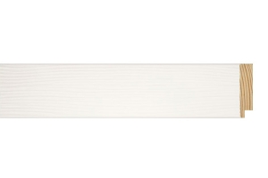 Comprar molduras para quadros | Pormenor da moldura branca de 4.3 cm