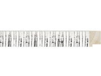 Molduras para quadros por medida | Moldura branca e prata de de 3 cm | Pormenor do acabamento