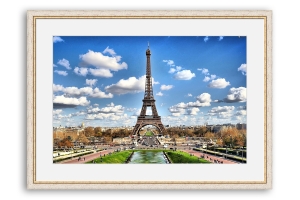 Molduras por medida | Moldura prata com friso dourado | Quadro pronto