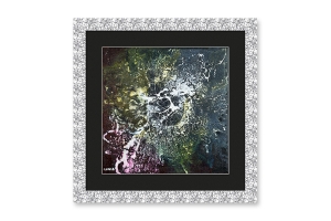 Molduras para espelhos por medida | Exemplo de quadro Moldura prata de de 4.7 cm