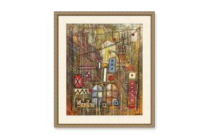 Molduras para quadros por medida | Moldura bronze cubo de 2 cm | Quadro pronto