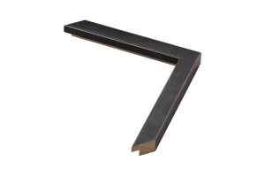 Molduras para quadros por medida | Amostra da moldura cubo preto de 2 cm