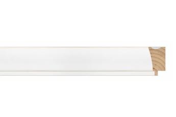 Comprar molduras brancas por medida | Moldura branca 3.5 Pormenor do acabamento