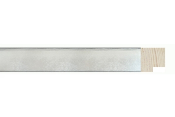 Compre molduras online | Moldura prata de 3 cm | Pormenor do acabamento