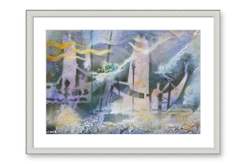 Compre molduras online | Moldura prata de 3 cm | Quadro pronto