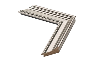 Moldura prata por medida para os seus quadros | Perfil e amostra