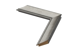 Comprar molduras por medida online | Moldura prata escura | Perfil e amostra