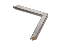 Moldura prata para fotos por medida | Perfil e amostra