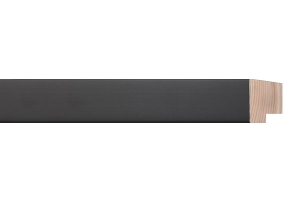 Moldura preta para quadros por medida | Moldura Cubo preto | Pormenor do acabamento