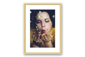 Compre molduras douradas online | Moldura dourada de 2.6 cm | Quadro pronto