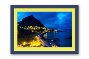 Moldura azul para quadros por medida | Quadro pronto