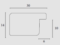 Moldura castanha natural para fotos e quadros em medidas standard | Perfil da moldura