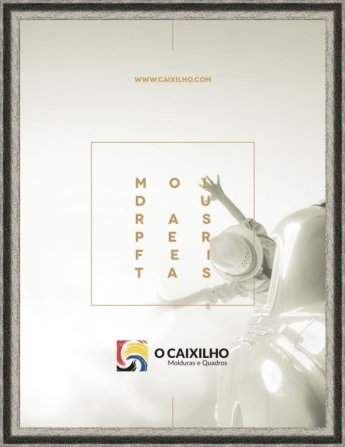 Moldura prateada para fotos e posters nas medidas standard.