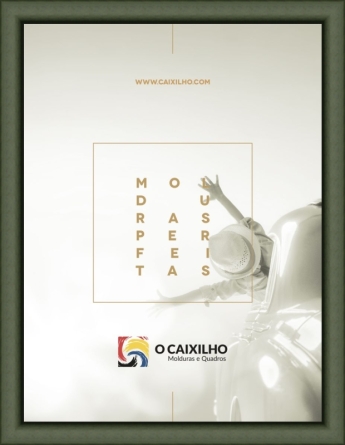 Moldura verdes para fotos e posters nas medidas standard.