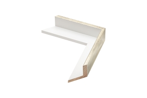 Moldura branca e prateada para telas | Perfil e amostra