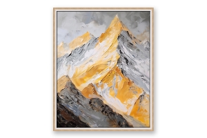 Moldura branca e dourada para telas | Quadro pronto