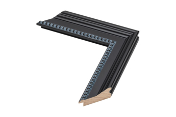 Moldura preto fosco de 4.4 cm | Molduras por medida | Perfil e Amostra