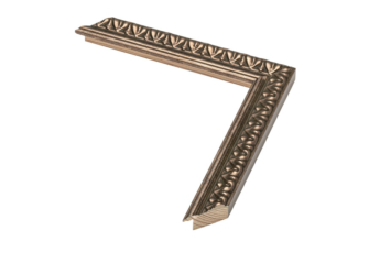 Moldura bronze dourada para os seus quadros | Perfil e amostra